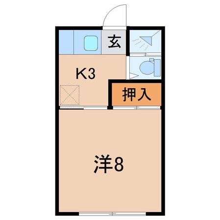 南福島ハイツＢの物件間取画像